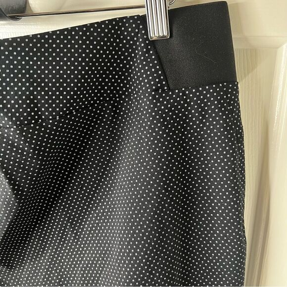 Investments 24W PARK AVE PullOn Straight Leg Stretch Black White Polka Dot NWT - Picture 4 of 7